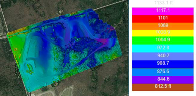 drone mapping - digital elevation model